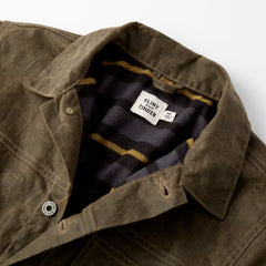 Flannel-Lined Waxed Trucker Jacket