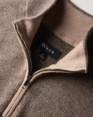 Merino-Cashmere Quarter-Zip Sweater