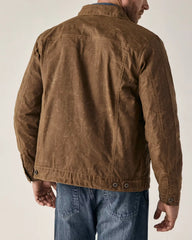 Flannel-Lined Waxed Trucker Jacket