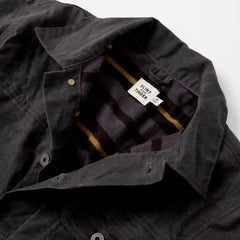 Flannel-Lined Waxed Trucker Jacket
