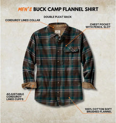 Legendary Whitetails Mens Flannel Long Sleeve Button Down 100% Cotton Shirt