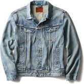 Huckberry Flint and Tinder Selvedge Denim Trucker Jacket, Mens Jean Jacket