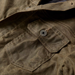 Flannel-Lined Waxed Trucker Jacket