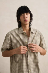 Relaxed Cropped Short Sleeve Shirt