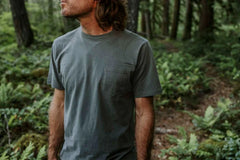 Roark Made to Fade Mens Pigment-Dyed T-Shirt | 100% cotton crew neck fabric is pigment-dyed for a lived-in, vintage look that only gets better with every wash and wear.