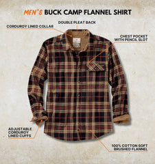 Legendary Whitetails Mens Flannel Long Sleeve Button Down 100% Cotton Shirt