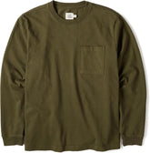 Huckberry Flint and Tinder American Heavyweight Pocket Longsleeve T-Shirt, Mens Shirt