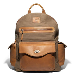 Oscar Canvas Leather Backpack