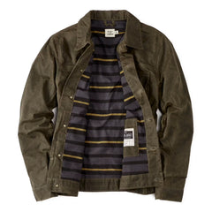 Flannel-Lined Waxed Trucker Jacket