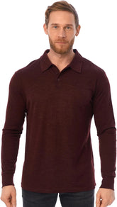 100% Merino Wool Polo Shirt Men - Short & Long Sleeve Shirt Base Later