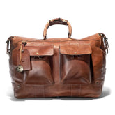 Leather Travel Duffel Bag - 48L