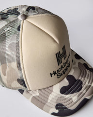 Animated Camo Huckberry Supply Trucker