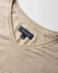 Lightweight Cotton-Merino V-Neck Sweater