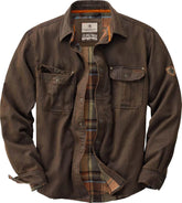 Legendary Whitetails Mens Flannel Lined Waxed Cotton Shirt Jacket