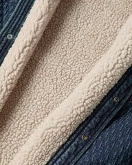 Sherpa-Lined Quilted Bone Button Western Shirt