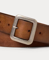 Hand-Burnished Leather Belt