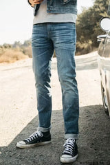 The Pen Slim Straight Stretch Selvedge Denim Jeans