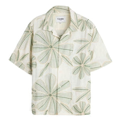 Linen Applique Short Sleeve Shirt