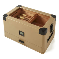 Military Glass Top Cigar Humidor - Exclusive