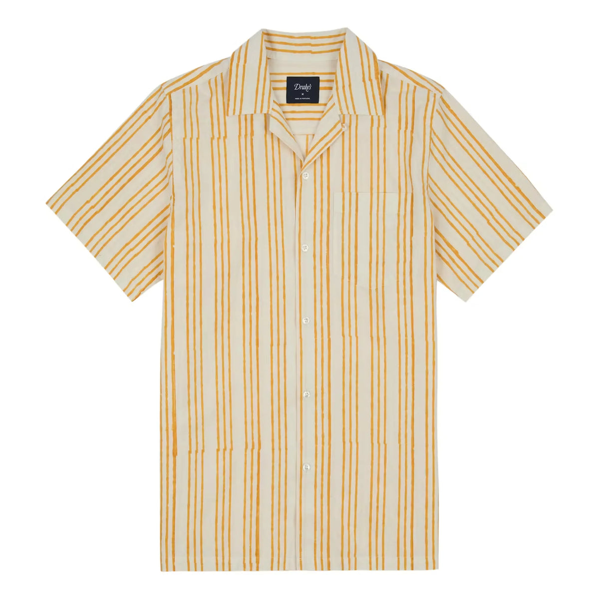 Block Short Sleeve Camp Collar Shirt