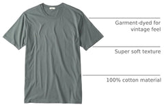 Huckberry Flint and Tinder Vintage Soft Wash T-Shirt, 100% Cotton Mens T-Shirts, Made in the USA Shirts for Men