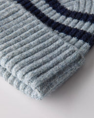 Boiled Wool Striped Beanie