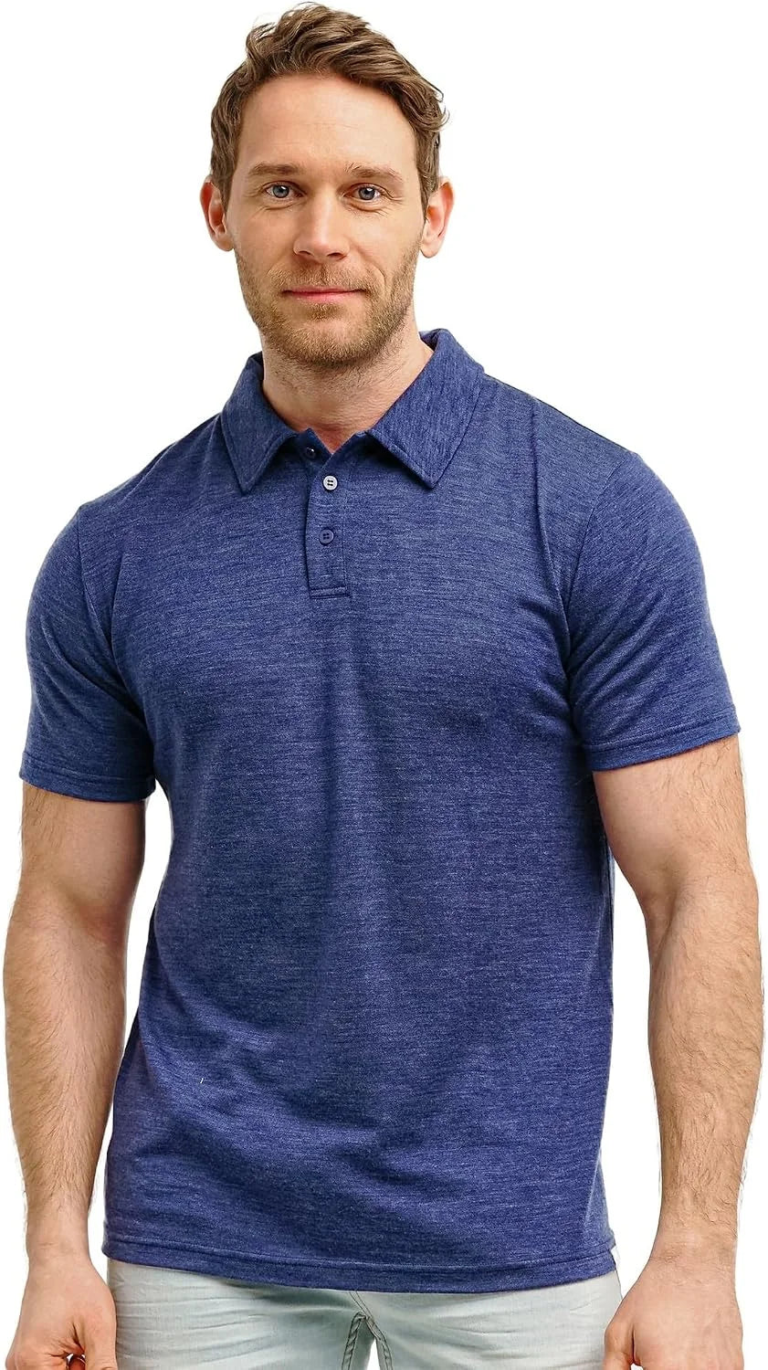100% Merino Wool Polo Shirt Men - Short & Long Sleeve Shirt Base Later