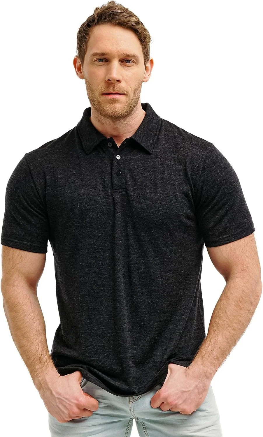 100% Merino Wool Polo Shirt Men - Short & Long Sleeve Shirt Base Later