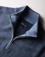 Merino-Cashmere Quarter-Zip Sweater