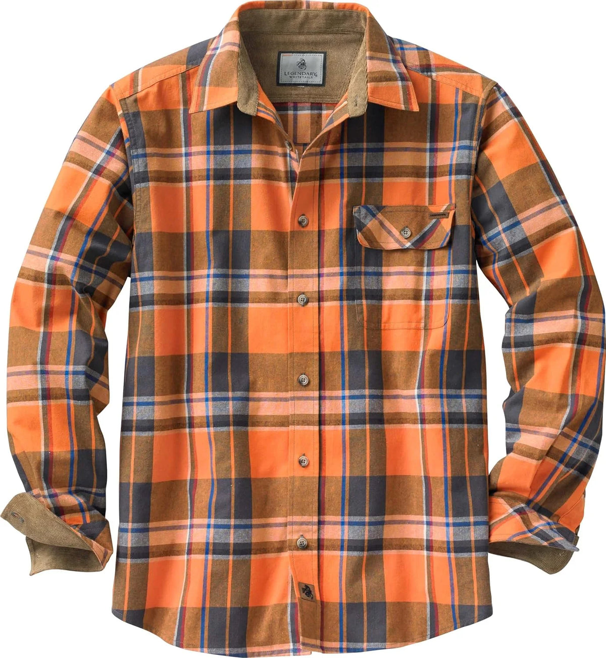 Legendary Whitetails Mens Flannel Long Sleeve Button Down 100% Cotton Shirt