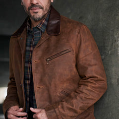 Nubuck Cowhide Mechanic's Jacket