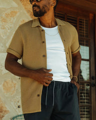 Short Sleeve Crochet Shirt