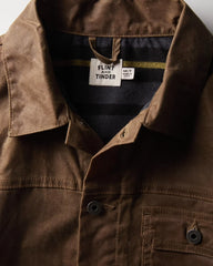 Flannel-Lined Waxed Trucker Jacket - Tall