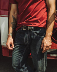 Mc Coy II Bison Leather Western Belt