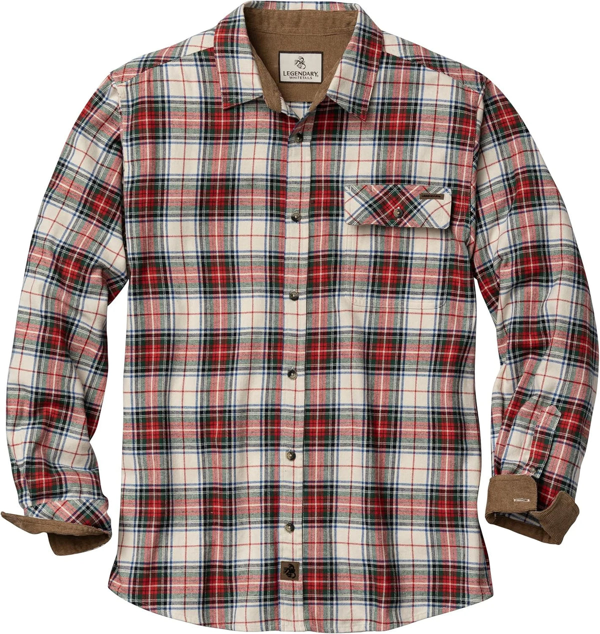 Legendary Whitetails Mens Flannel Long Sleeve Button Down 100% Cotton Shirt