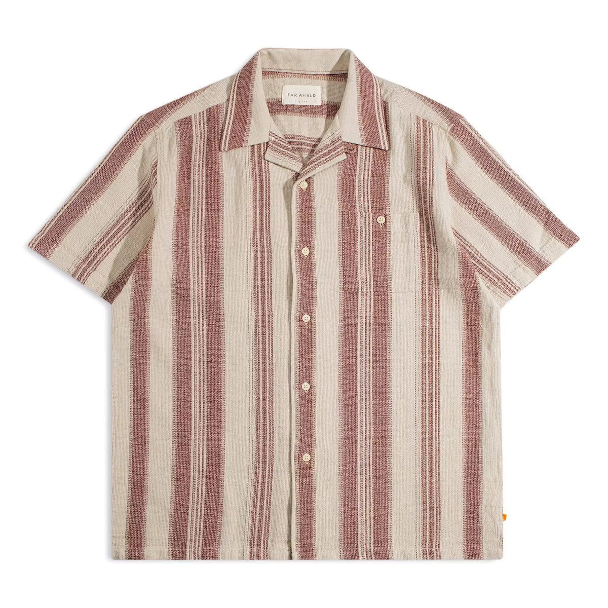 Selleck Slub Stripe Short Sleeve Shirt