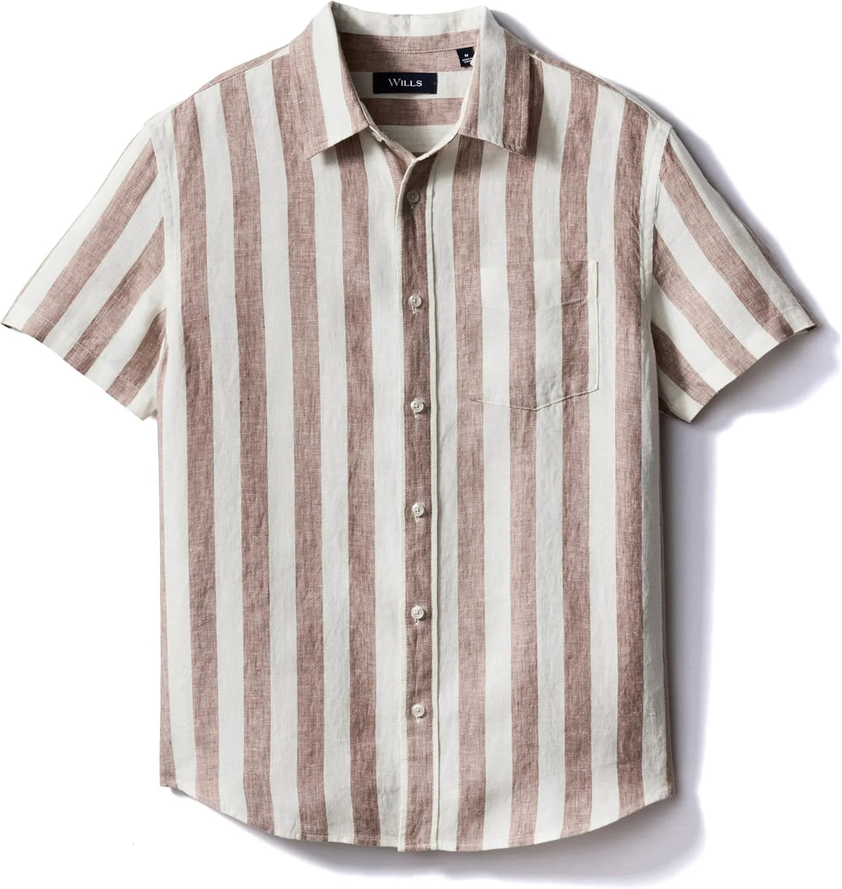 Huckberry Wills Short Sleeve Isles Linen Shirt, Mens Button Down Shirts
