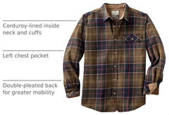 Legendary Whitetails Mens Flannel Long Sleeve Button Down 100% Cotton Shirt