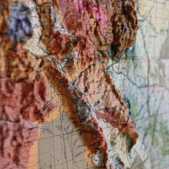 Colorado 1913 3D Raised Relief Map