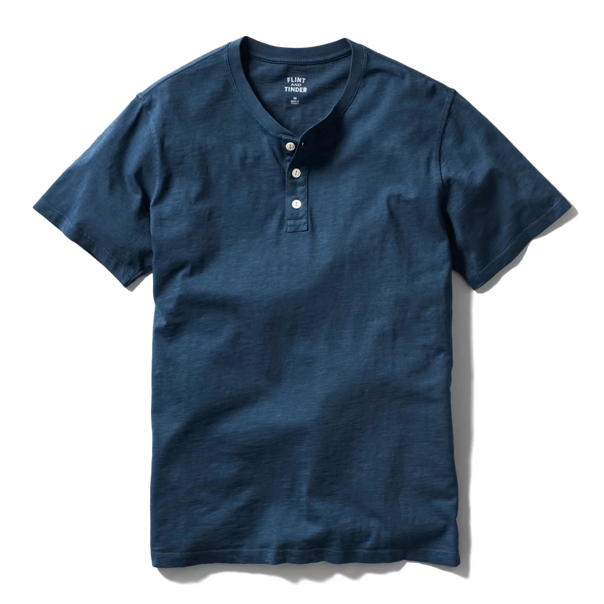 Short Sleeve Slub Henley