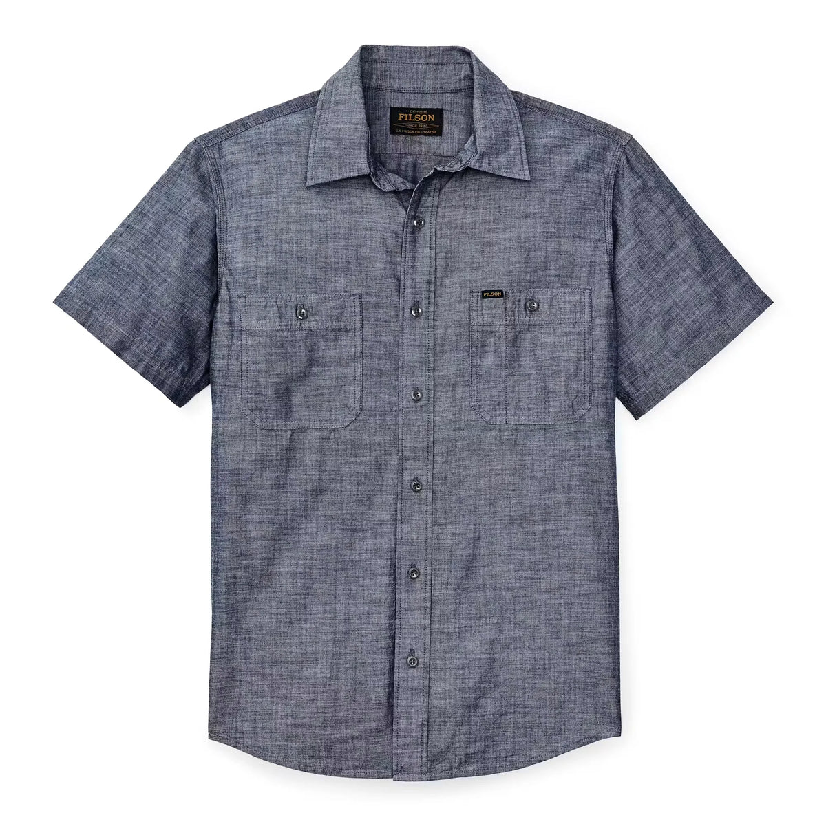 Short Sleeve Chambray Shirt