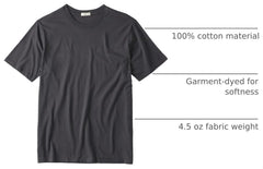 Huckberry Flint and Tinder Vintage Soft Wash T-Shirt, 100% Cotton Mens T-Shirts, Made in the USA Shirts for Men