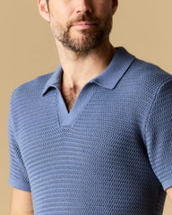 Crochet Johnny Collar Polo