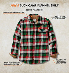 Legendary Whitetails Mens Flannel Long Sleeve Button Down 100% Cotton Shirt