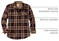 Legendary Whitetails Mens Flannel Long Sleeve Button Down 100% Cotton Shirt