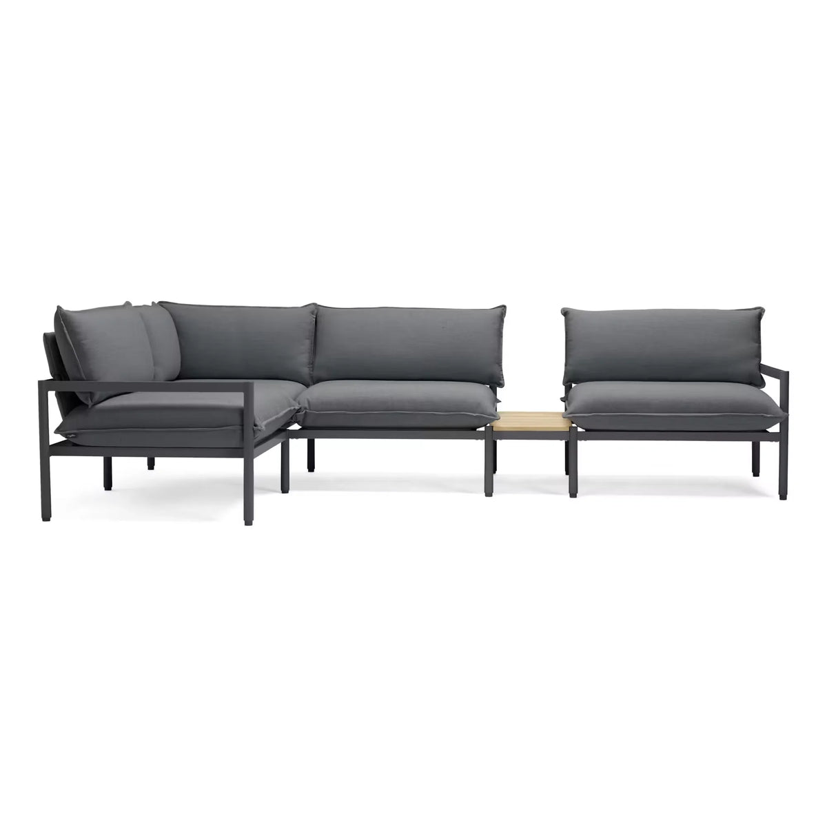 The Terra Outdoor Sectional + In-line Table - 4 Piece