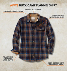 Legendary Whitetails Mens Flannel Long Sleeve Button Down 100% Cotton Shirt