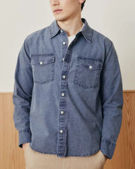 Pigment Dye Canvas Long Sleeve Shirt