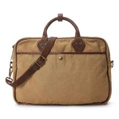 Cotton Canvas/Leather Cargo Briefcase