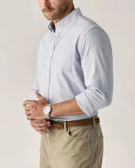Huckberry Flint and Tinder Men's Classic Oxford Draftsmen Button Down Shirt- Stretch Fabric- Button Down Shirts for Men